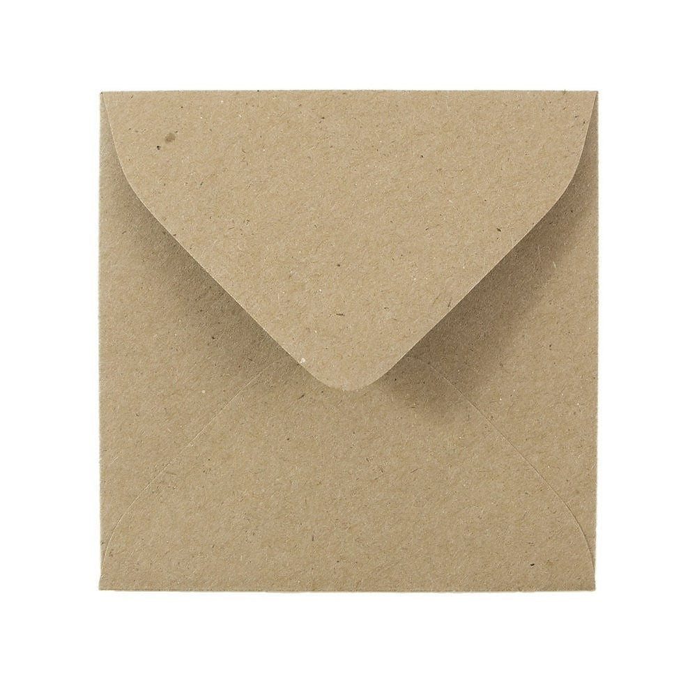 Image of JAM Paper 3.125 x 3.125 Mini Square Envelopes, Brown Kraft Paper Bag Recycled, 1000 Pack (52797687B)