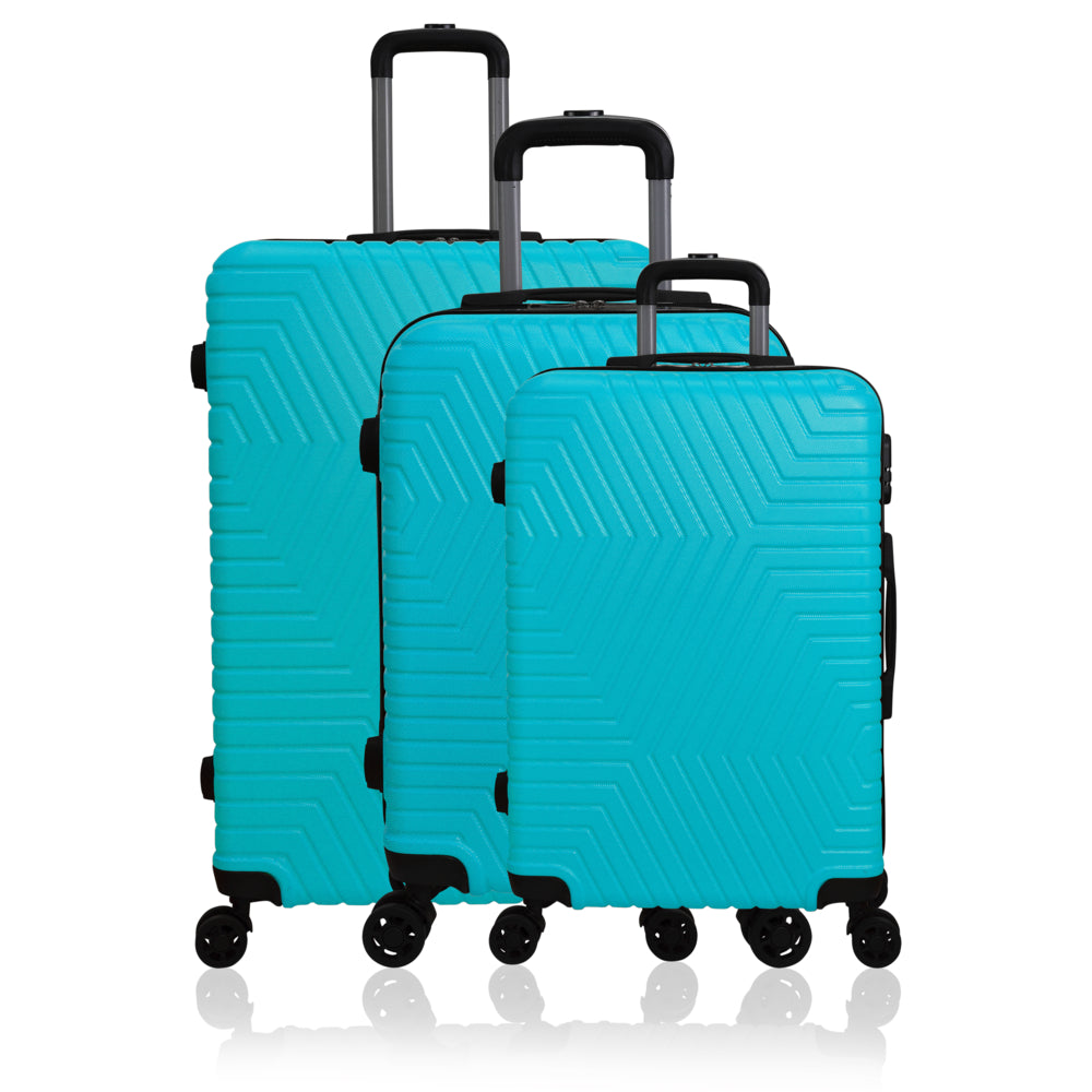 Image of Nicci Latitude 3-Piece Luggage Set - Aqua