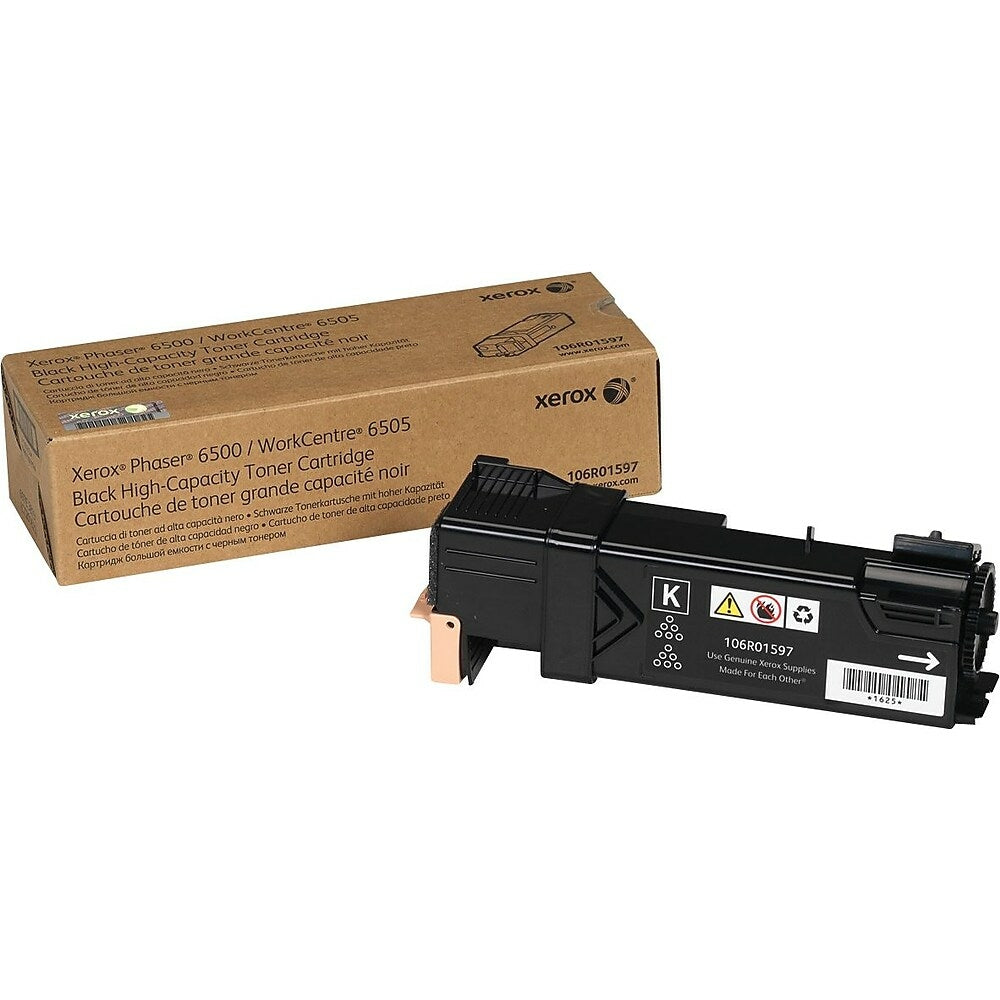 Image of Xerox 106R01597 Black Toner Cartridge, High-Yield