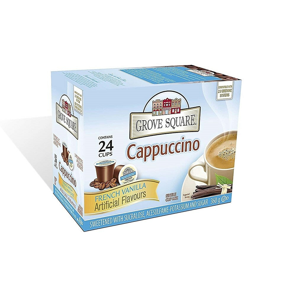 Image of Grove Square French Vanilla Cappuccino Mix K-Cup Pods - 24 Pack