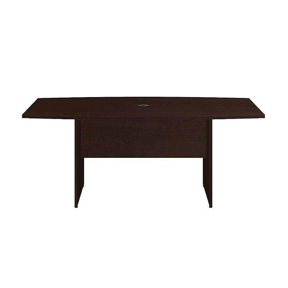 Image of Bush Conference Boat Top Table, 72" x 36", Mocha Cherry, Red