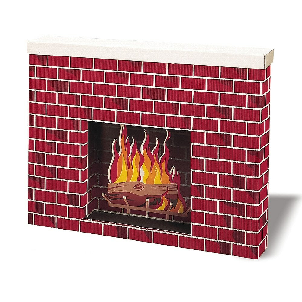 Image of Pacon Corobuff Background Paper Roll, Corrugated Fireplace