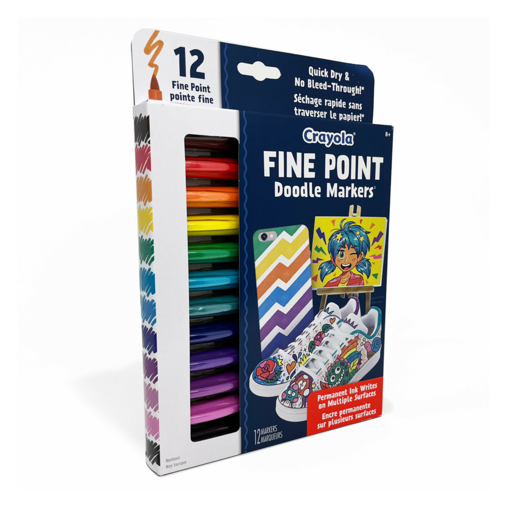 Image of Crayola Fine Point Doodle Markers - 12 Pack