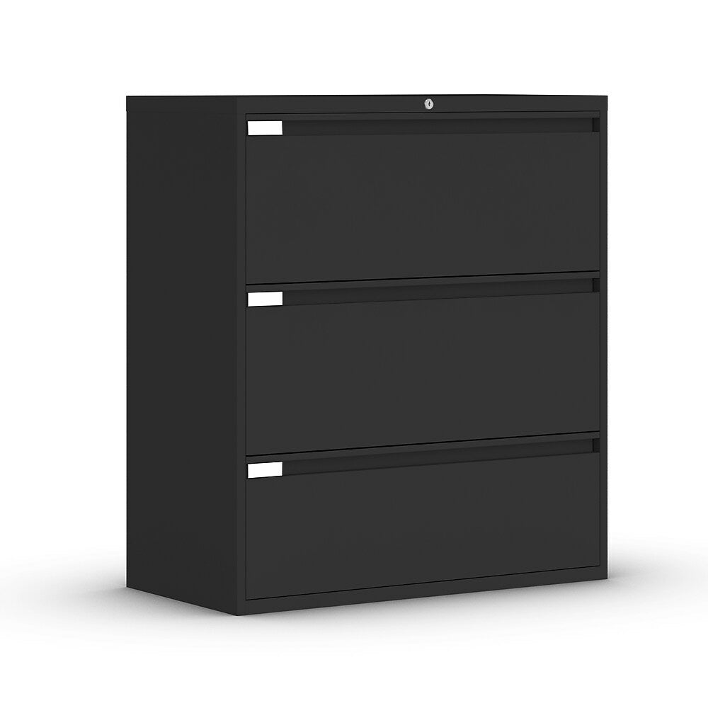 Image of Global 3 Drawer Filing Cabnet, Black