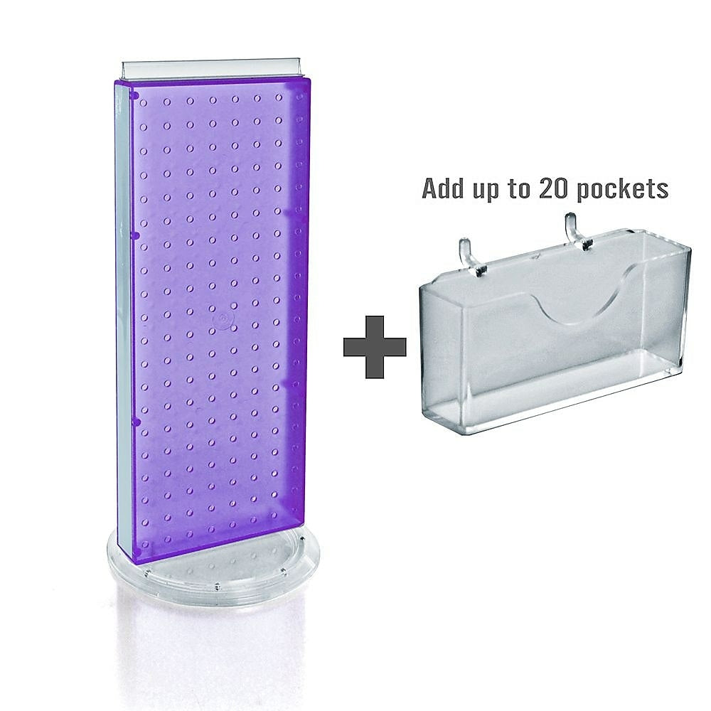 Image of Azar Displays Pegboard Counter Gift Card Holder, 8" x 21", Purple (700505-PUR) | 143.99