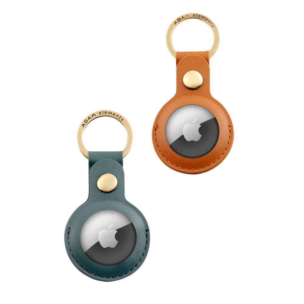 Image of Adam Elements AirTag Leather Keychain - 2 Pack, Multicolour