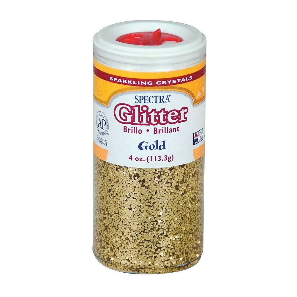 Image of Pacon Spectra Pac91680 Gold Glitter, 4 oz., 6 Pack (PAC91680)