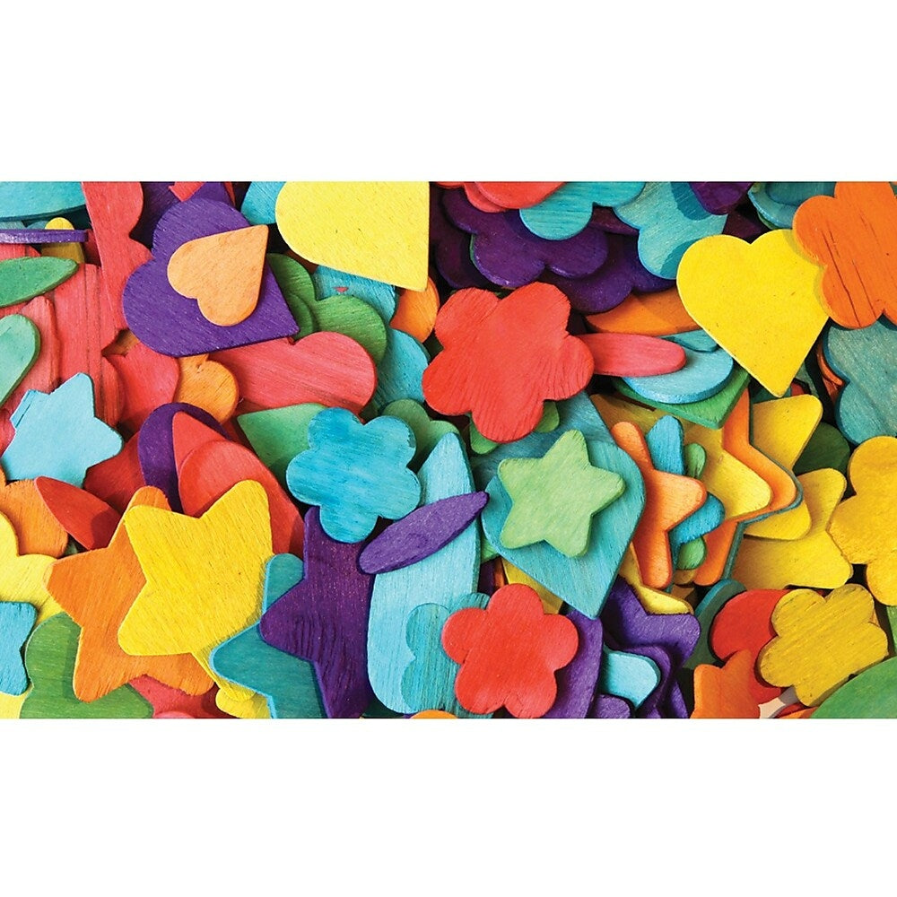 Image of Chenille Kraft Wood Party Shapes, 600 Pack