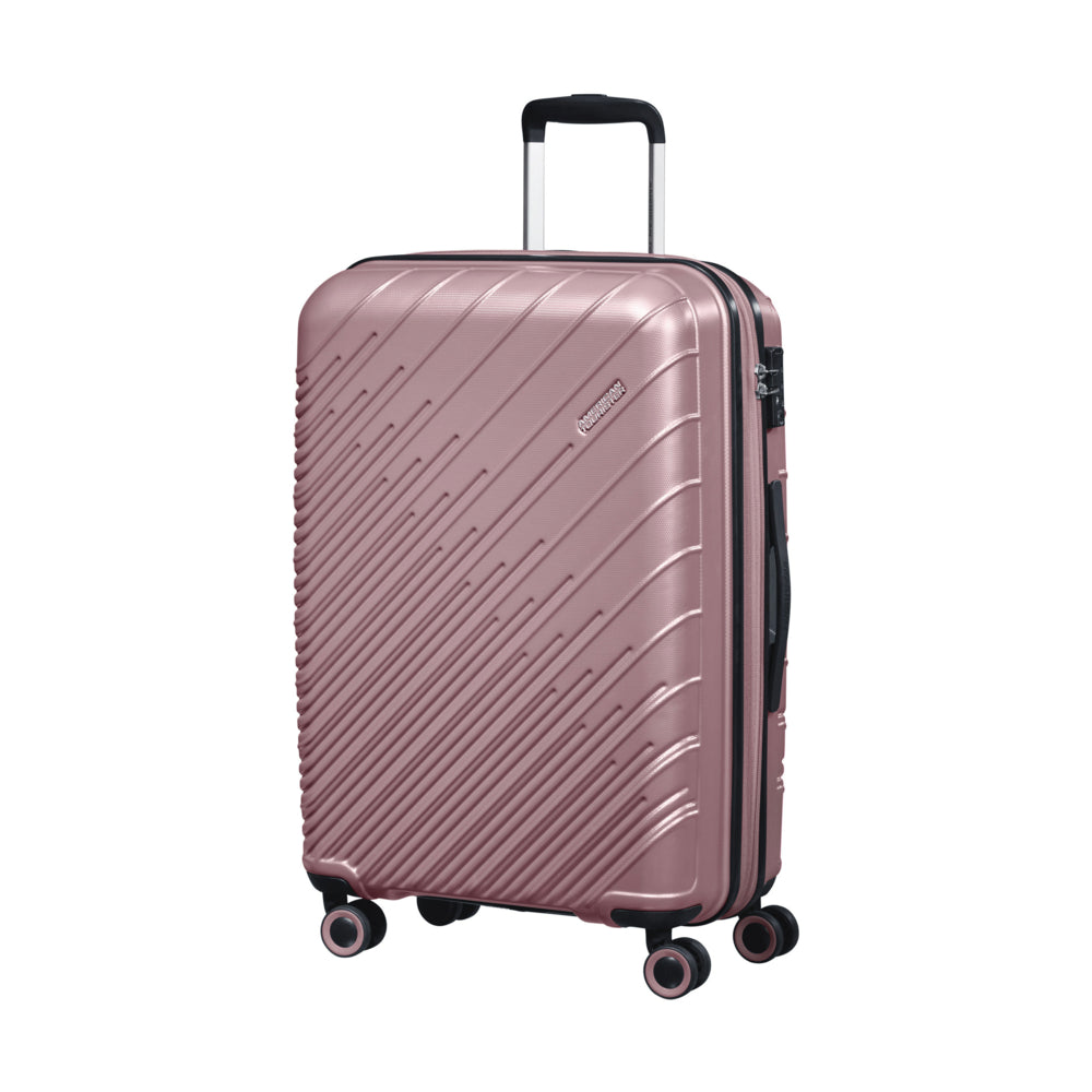 Image of American Tourister Speedstar Spinner Luggage - Expandable - Medium - Rose Gold