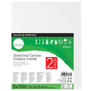 Academy Art Supply Stretched Canvas (11x14) - Blank Canvas for Painting  Bulk Pack of 7 - Acid-Free White Canvas Panels - Ideal for Painters,  Students