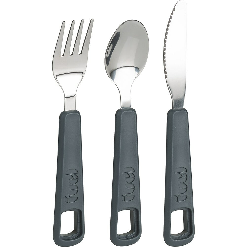 Image of Trudeau Fuel 3-Piece Snap Cutlery Set, Grey, 3/Pack (38108358)