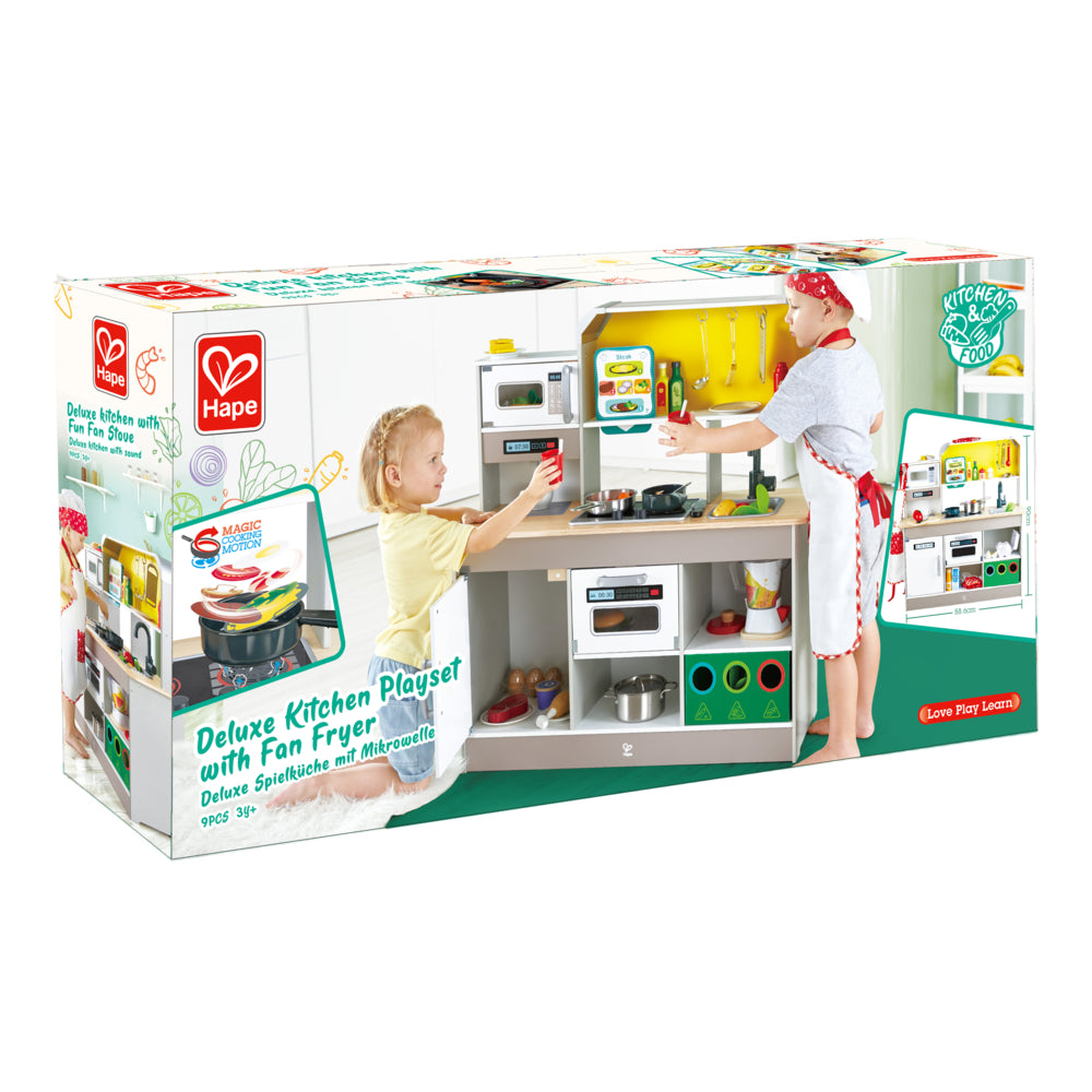 Image of Hape Deluxe Kitchen with Fun Fan Stove