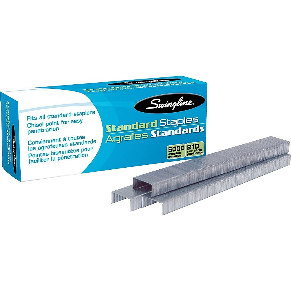 Image of Swingline Standard Staples, 1/4" Leg Length, 25000 Pack, 5 Pack