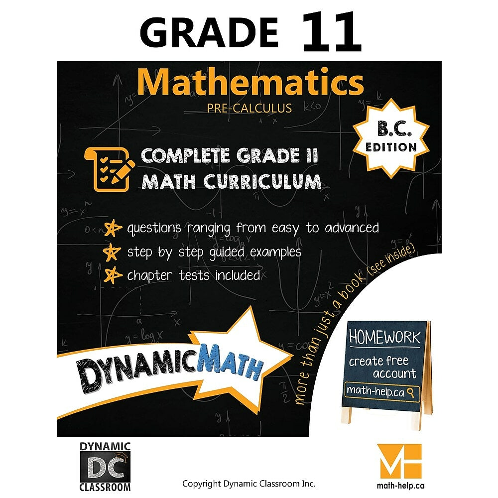 Image of Dynamic Math Workbook BC - Grade 11