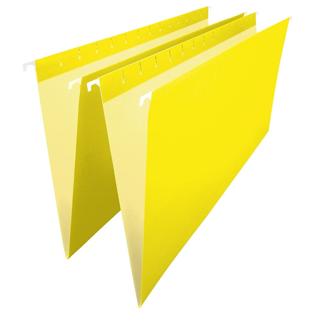 Image of Staples Yellow Hanging File Folders - Legal Size - 25 Pack