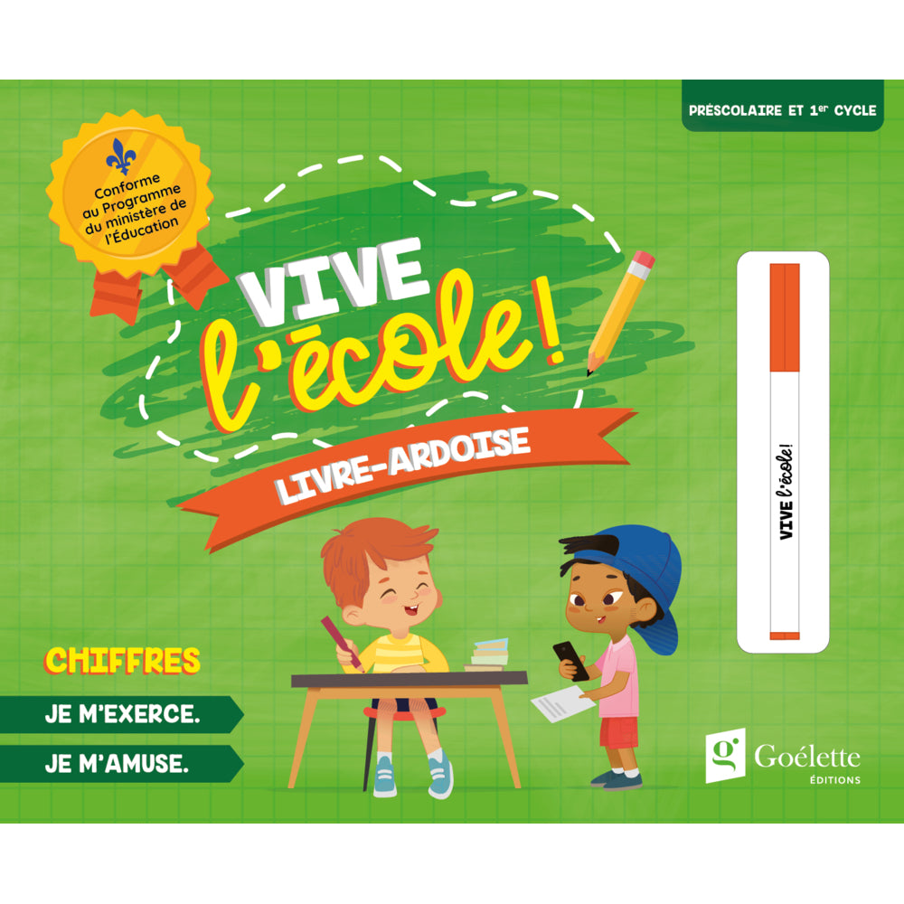 Image of Goelette Vive L ecole Livre Ardoise Ecriture Chiffre