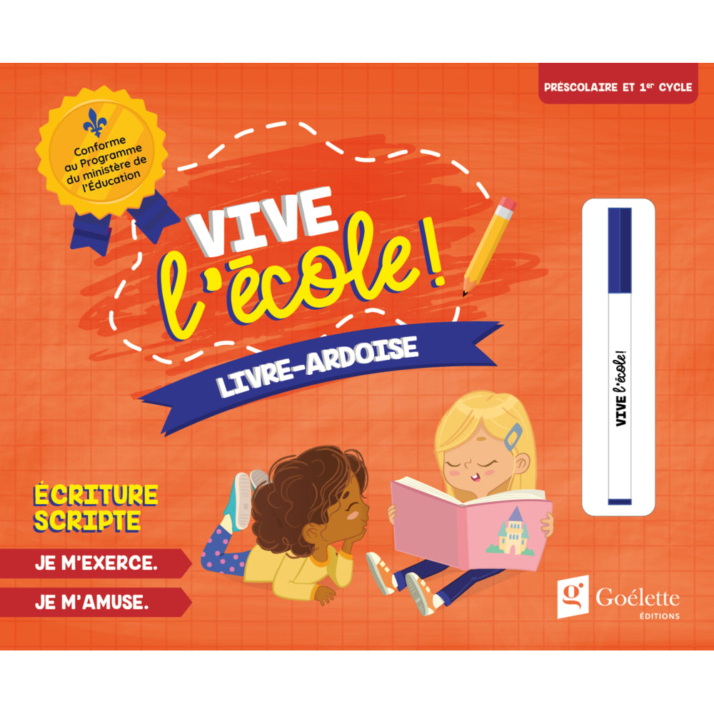 Image of Goelette Vive L ecole Livre Ardoise Ecriture Scripte