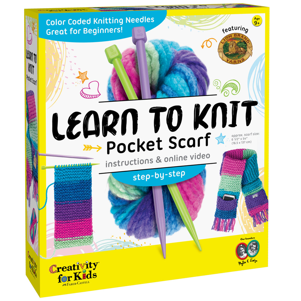 Image of Creativity for Kids Learn to Knit Pocket Scarf