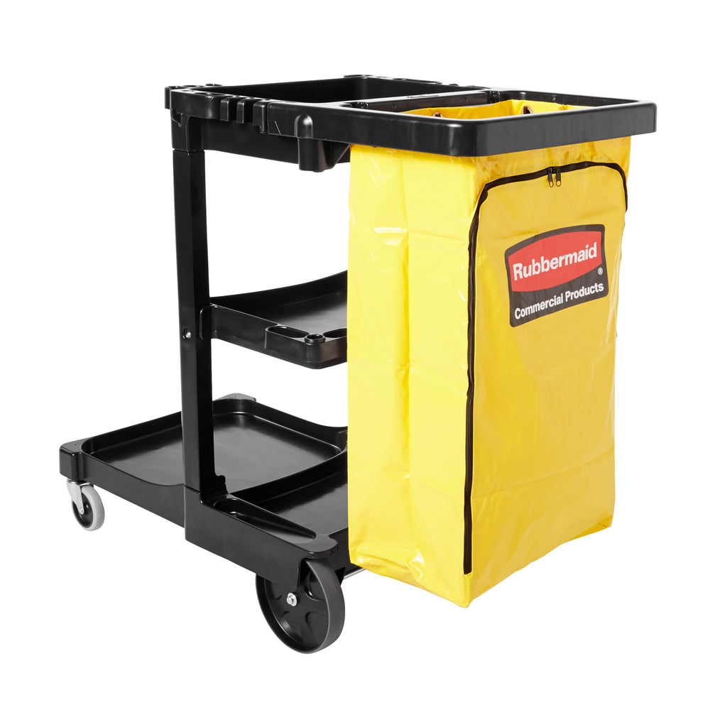 Image of Rubbermaid Janitor Cart, Black