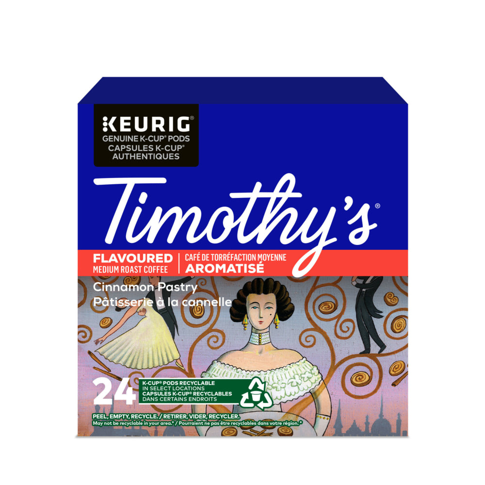 Image of Timothy's Cinnamon Pastry Coffee K-Cup Pods - 24 Pack
