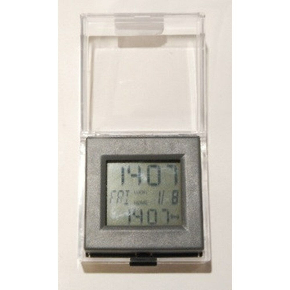 Image of Elegance Dual Time Alarm Clock - Grey
