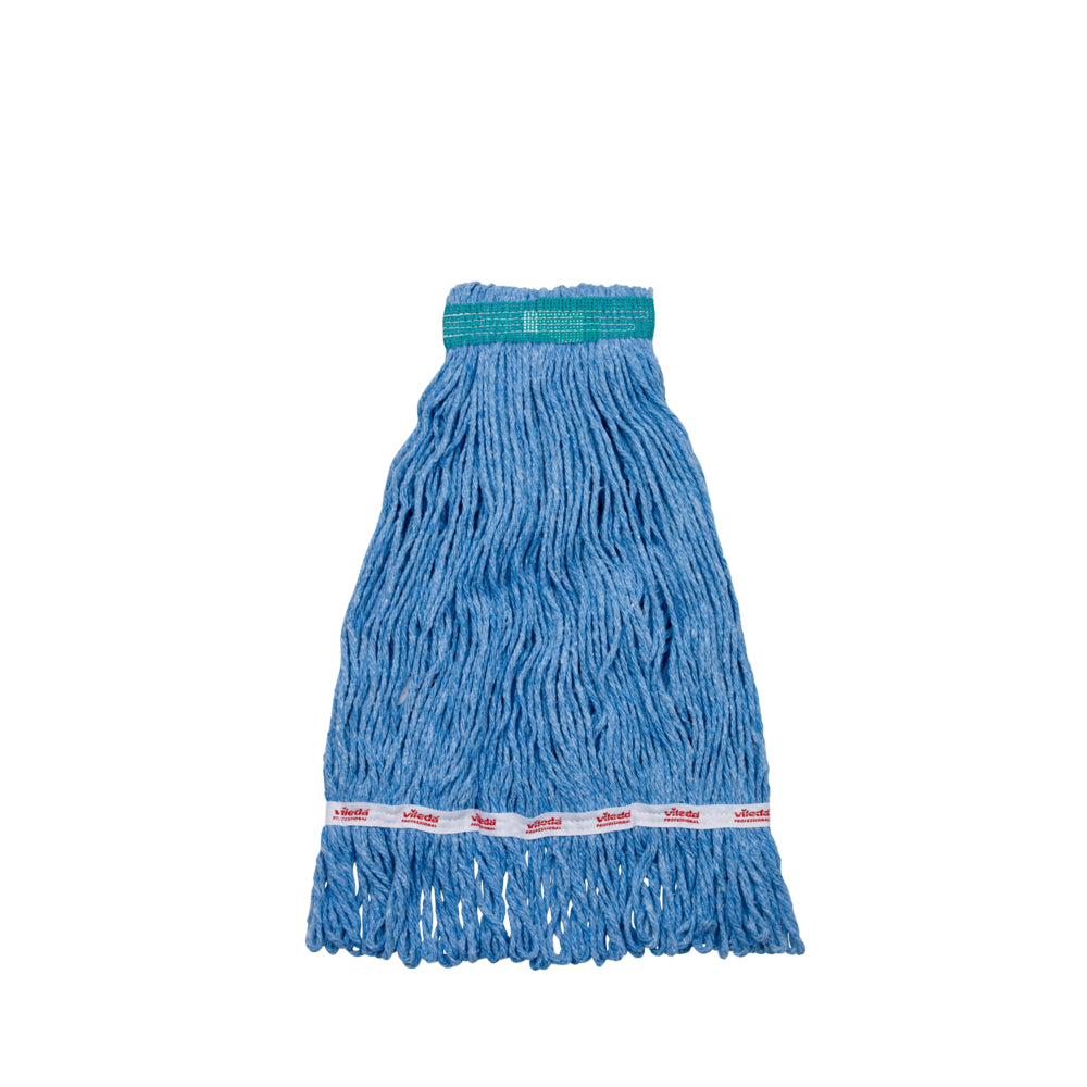 Image of Vileda Winger Looped End Mop Head - 4 Row Stitched - Narrow - Medium - Blue