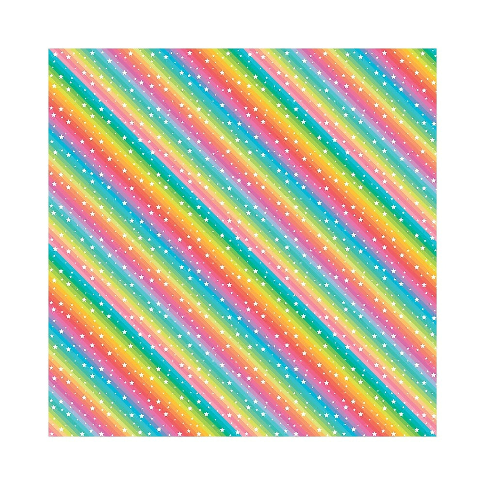 Image of Millbrook Studios Flat Wrap, Stars and Multi-Coloured Stripes, 12 Pack (57056)