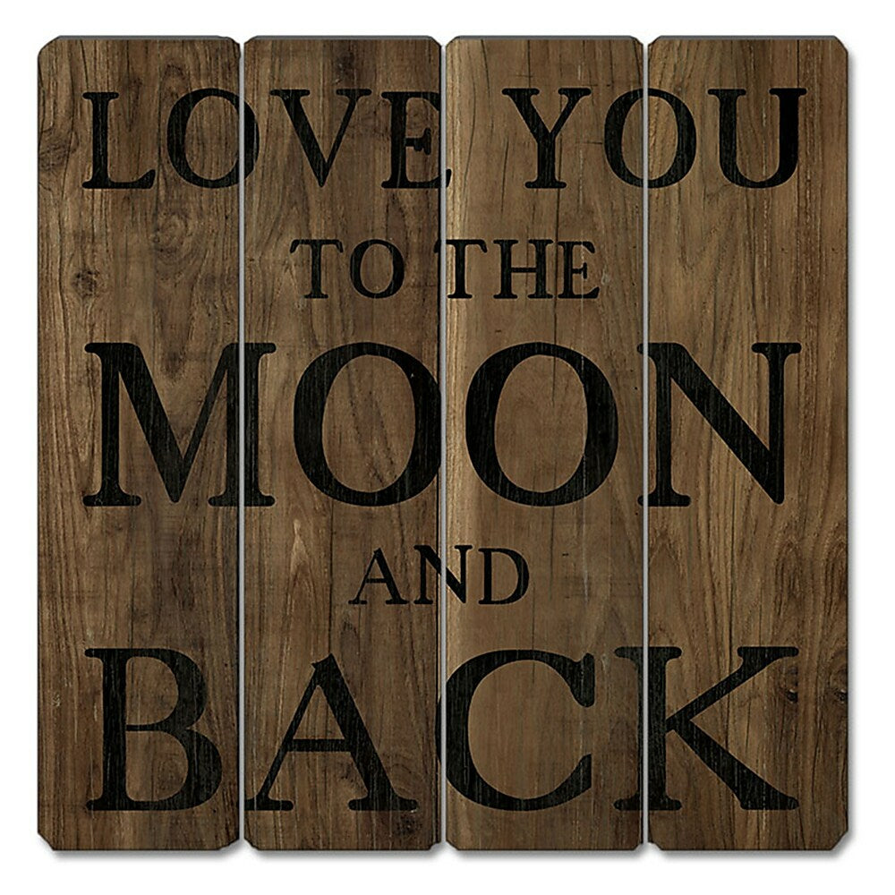 Image of Sign-A-Tology Vintage Wooden Sign - 16" x 16" - Love You to the Moon & Back