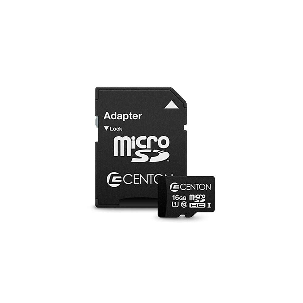 Image of Centon 16GB Micro SD Card, Black