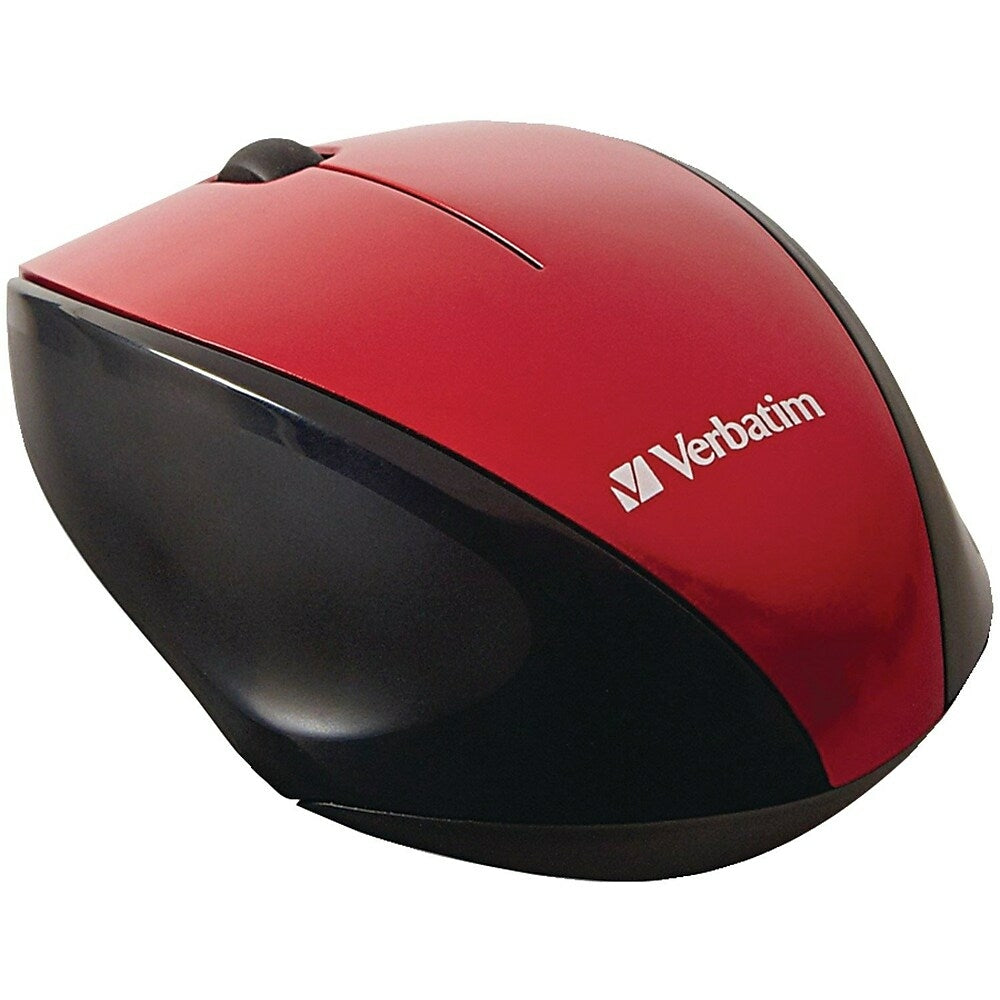 Image of Verbatim Notebook Multi-Trac Blue LED Wireless Mouse - Red