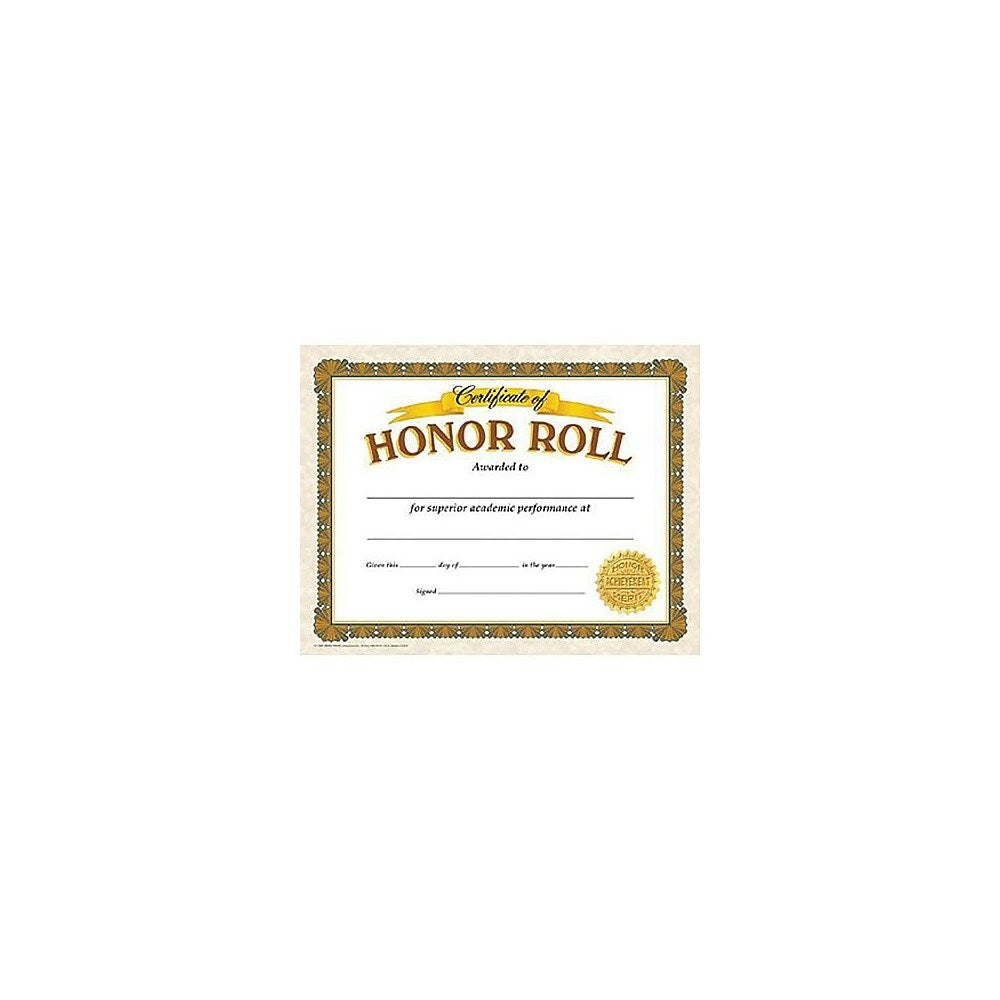 Image of Trend Enterprises 8 1/2" x 11"Certificate of Honor Roll, 180 Pack (T-11307)