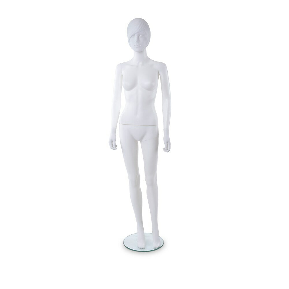 Image of Can-Bramar Adult Female Abstract Unbreakable Mannequin - Glass Base - Blown White (PL-F65)