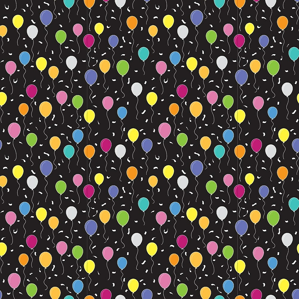 Image of Millbrook Studios Birthday Flat Wrap, Balloons, 12 Pack (57049)