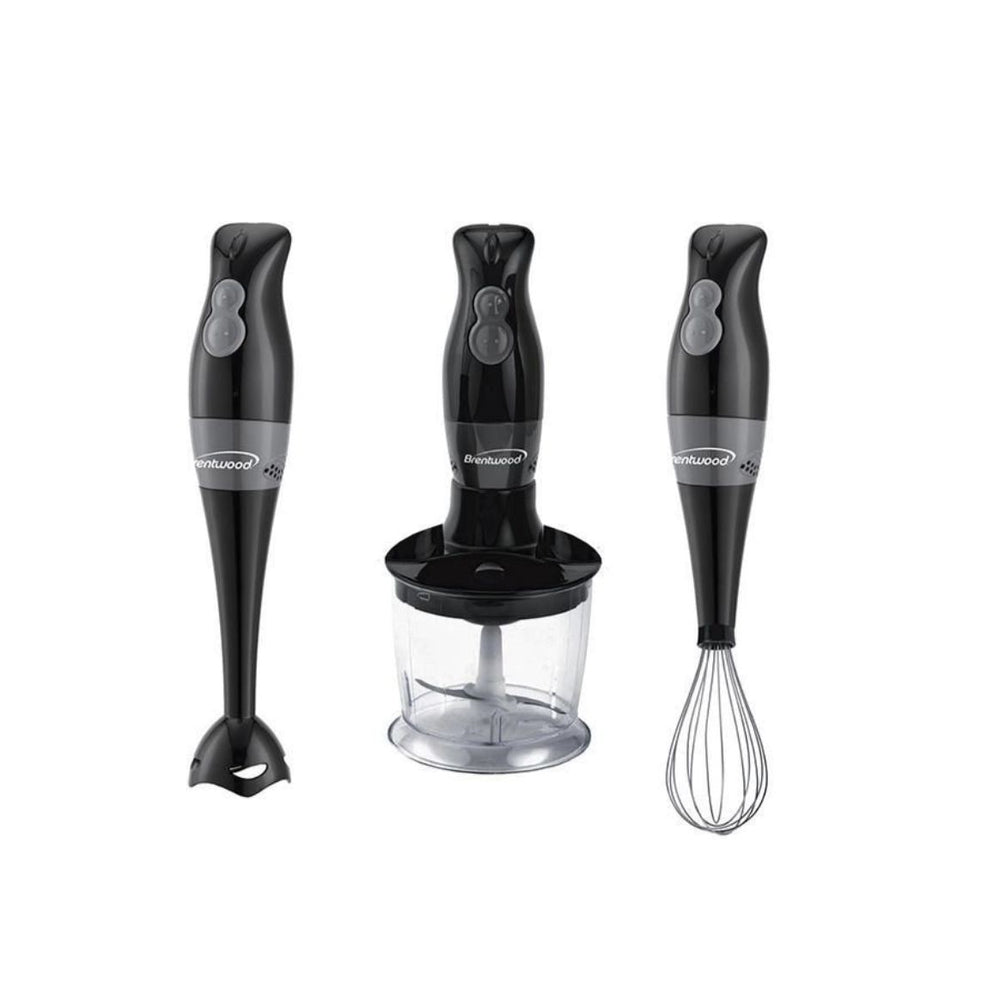 Image of Brentwood Hand Blender & Food Processor with Balloon Whisk - Black