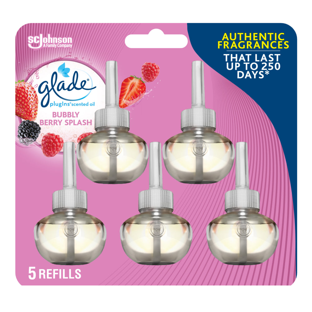 Image of Glade PlugIns Scented Oil Air Freshener Refill - Bubbly Berry Splash - 5 Pack
