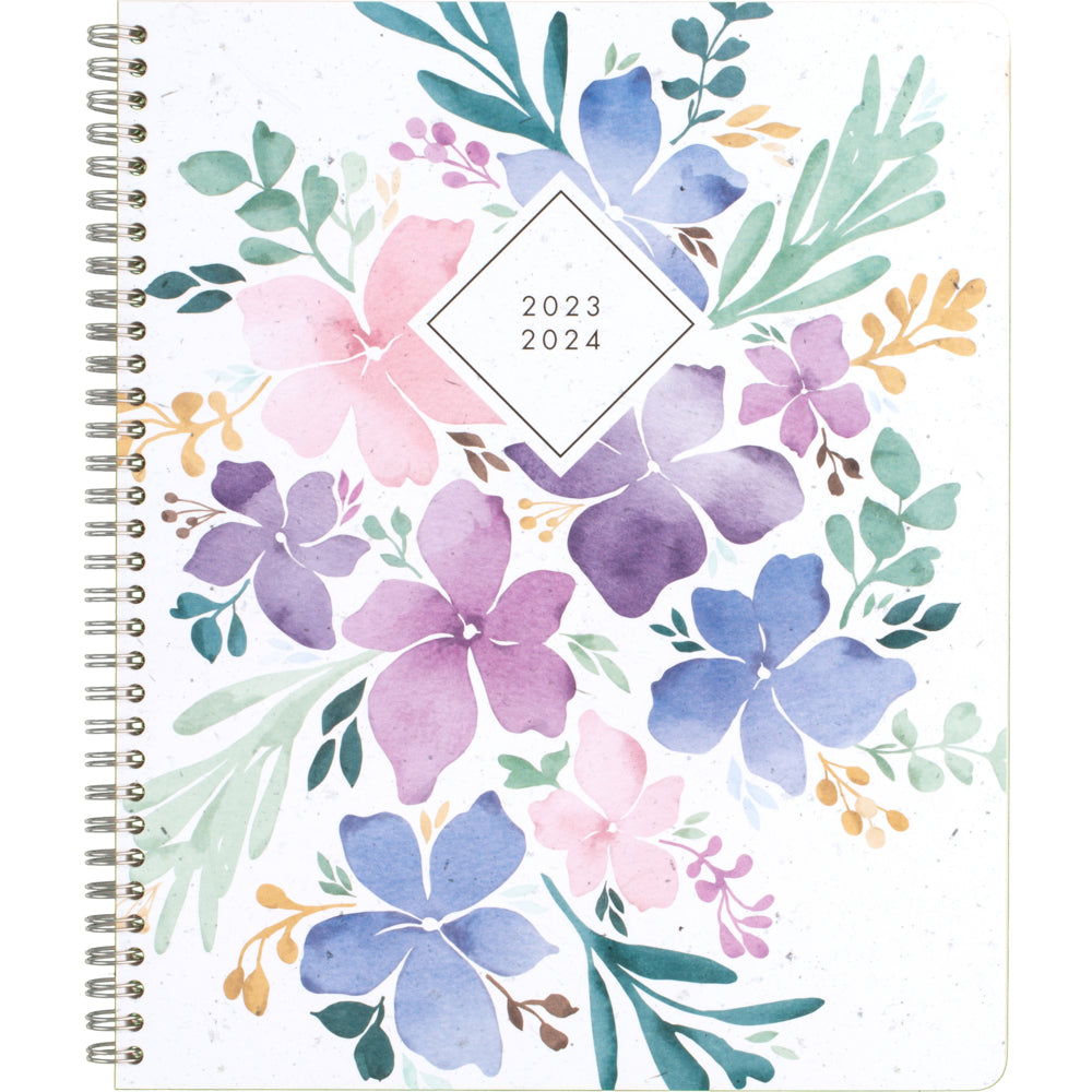 Image of Cambridge 2023-2024 Greenpath Academic Weekly/Monthly Planner - 9" x 11" - Floral - English, Multicolour