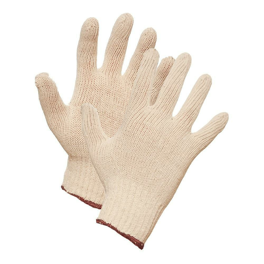 Image of Forcefield String Knit Poly/Cotton Gloves - Size 8 - White, Blue