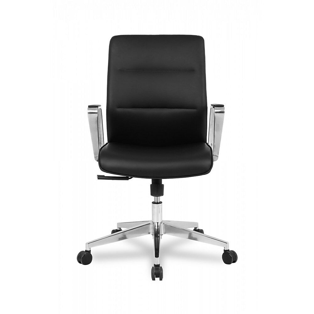 Image of TygerClaw Mid Back Microfiber PU Office Chair, Black