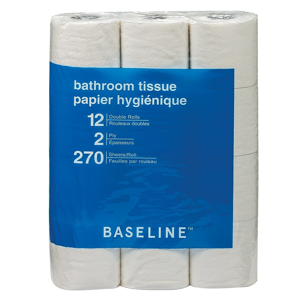 Image of Baseline Bathroom Tissue - Double Roll - 12 Pack