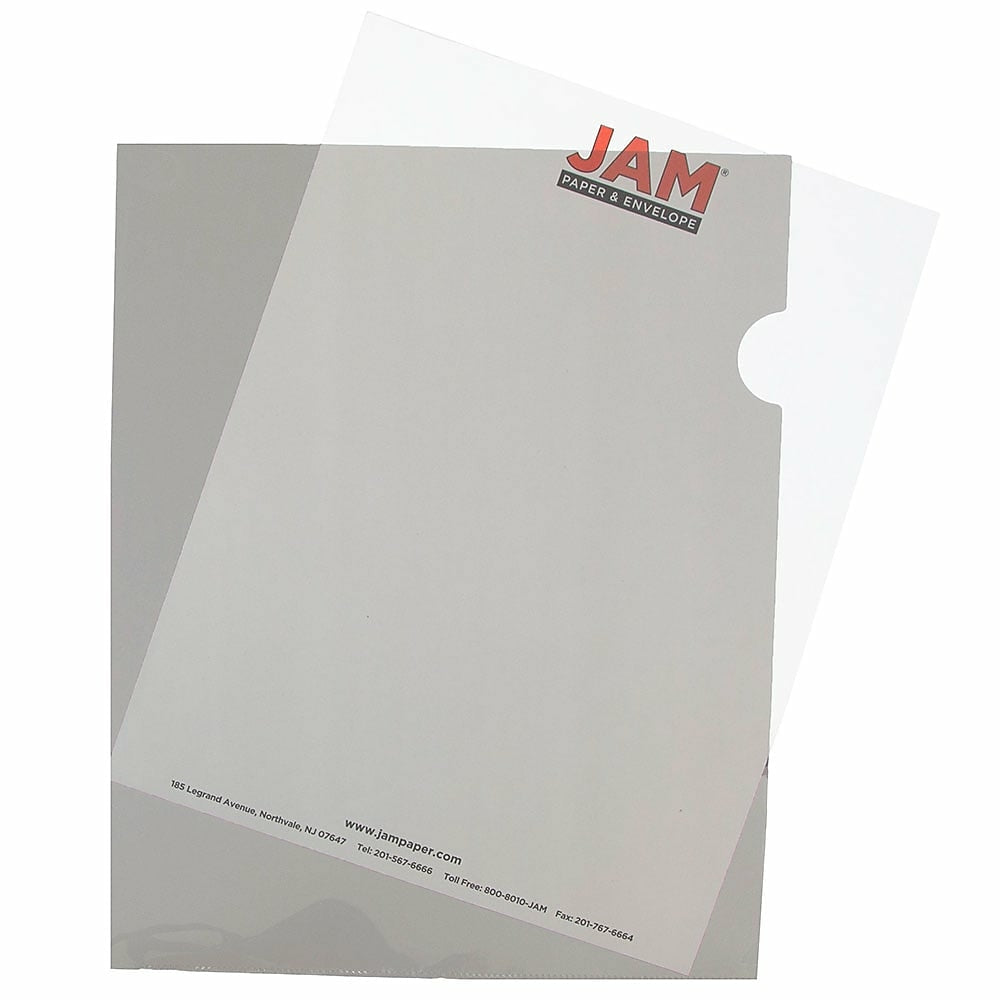 Image of JAM Paper Plastic Sleeves, 9 x 11.5, Smoke Grey, 600 Pack (2226316990C)