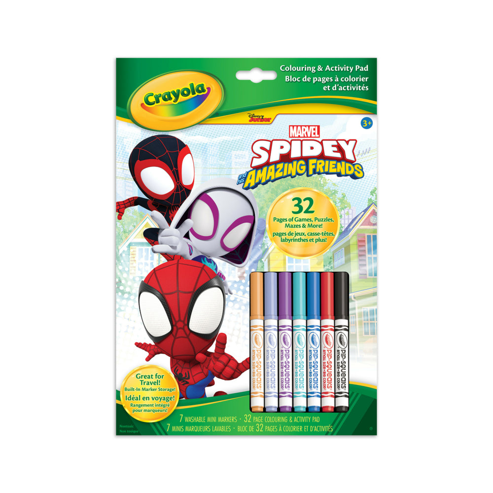 Image of Crayola Colouring & Activity Book - Spidey & Friends