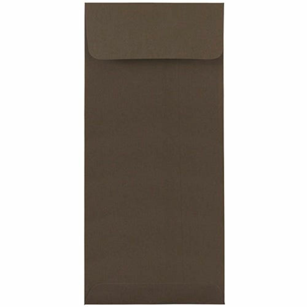 Image of JAM Paper #10 Policy Business Envelopes - 4.125" x 9.5" - Chocolate Brown Recycled - 25 Pack