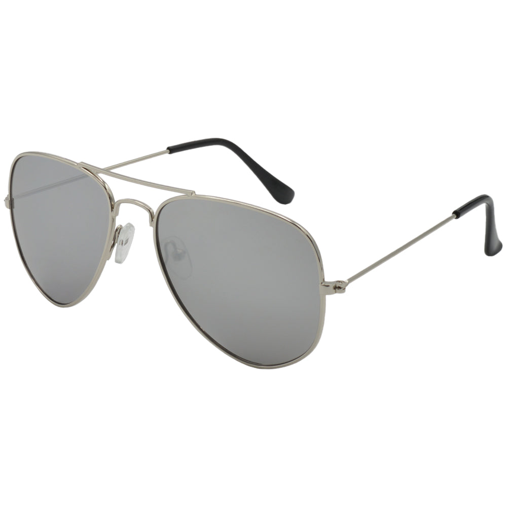 Image of Gry Mattr 8+ Mtl Kids Sunglasses - Aviator Scout, Silver