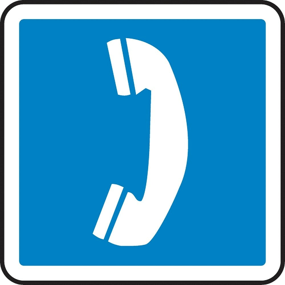Image of CSA Pictogram Safety Signs, Public Telephone, SAW821, Blue