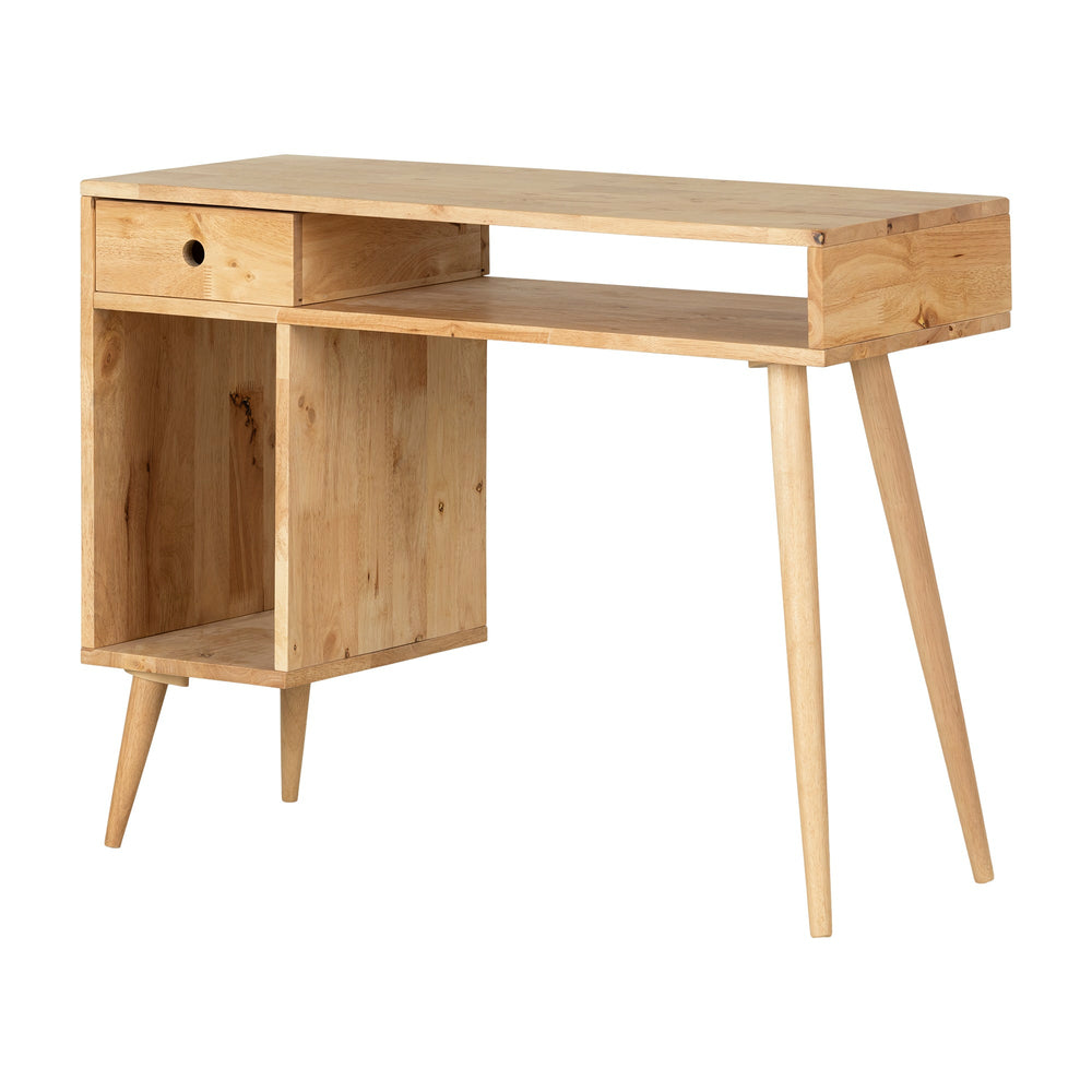 Image of South Shore Kodali Small Computer Desk - Natural Wood, Brown