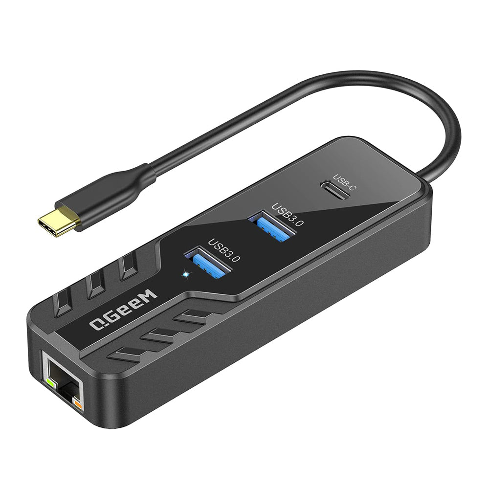 Image of QGeeM 4-in-1 USB-C Hub & Ethernet Adapter