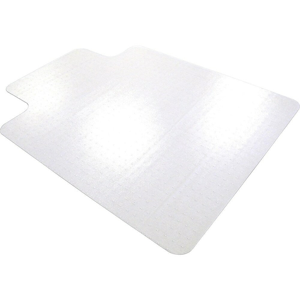 Image of Floortex Polycarbonate Plush Pile Carpet Chair Mat with Lip, 48" x 60"
