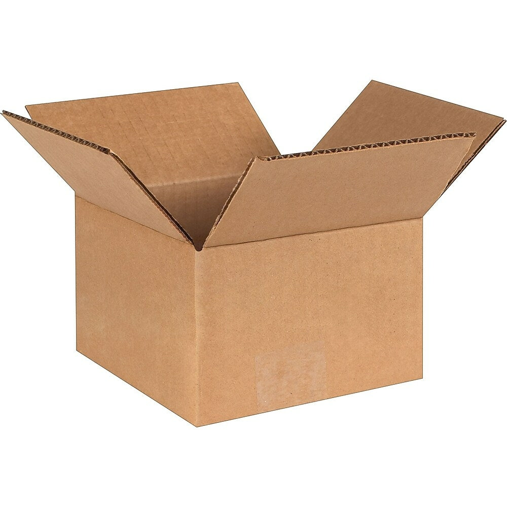 Image of Staples Corrugated Shipping Box - 6" L x 6" W x 4" H - Kraft - 25 Pack
