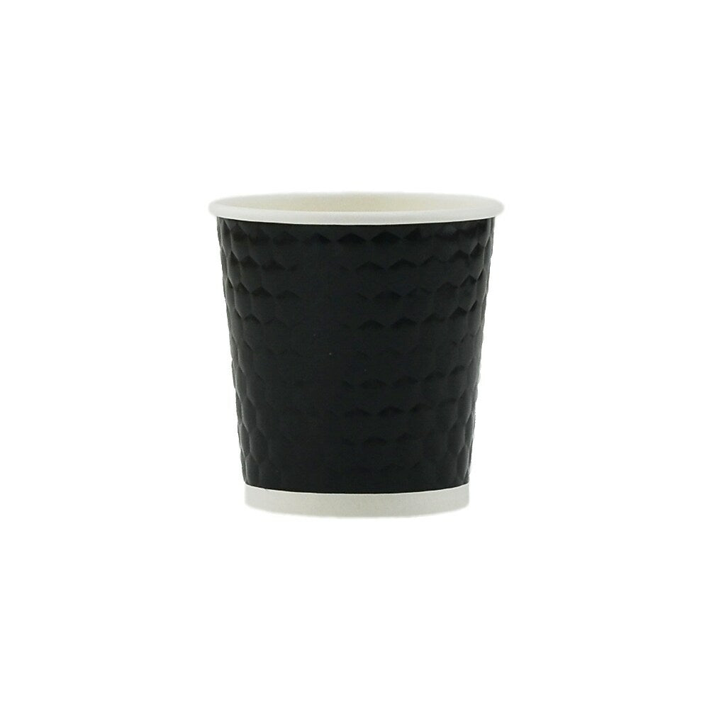 Image of Tannex Double Wall Paper Hot Cups - 4oz - Black - 200 Pack