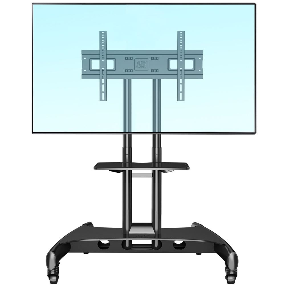 Image of North Bayou Mobile TV Cart with Adjustable Shelf for 32" - 70"